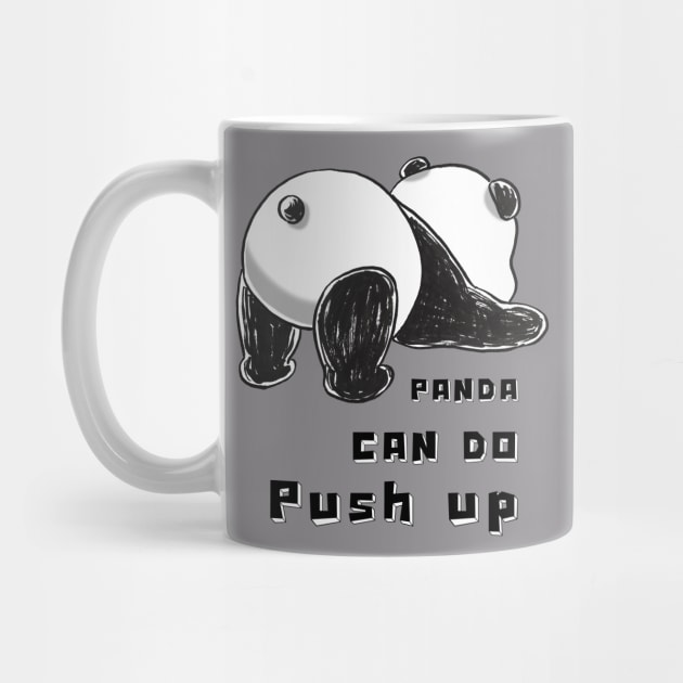 Panda can do push-ups by Yong Toon